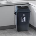 thumbnail image 5 of 15 Gallon Large Plastic Kitchen Trash Can with Swing Lid, 4 Pack Tall Kitchen Garbage Bin with Swing Top, Gray, 5 of 7