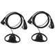 thumbnail image 1 of Paquete de 2 Auricular con clip en forma de D avanzado de 2 pines con Micrófono para radios bidireccionales Gp88S Gp300 Gp68 Gp20 negro Yuxing, 1 of 5