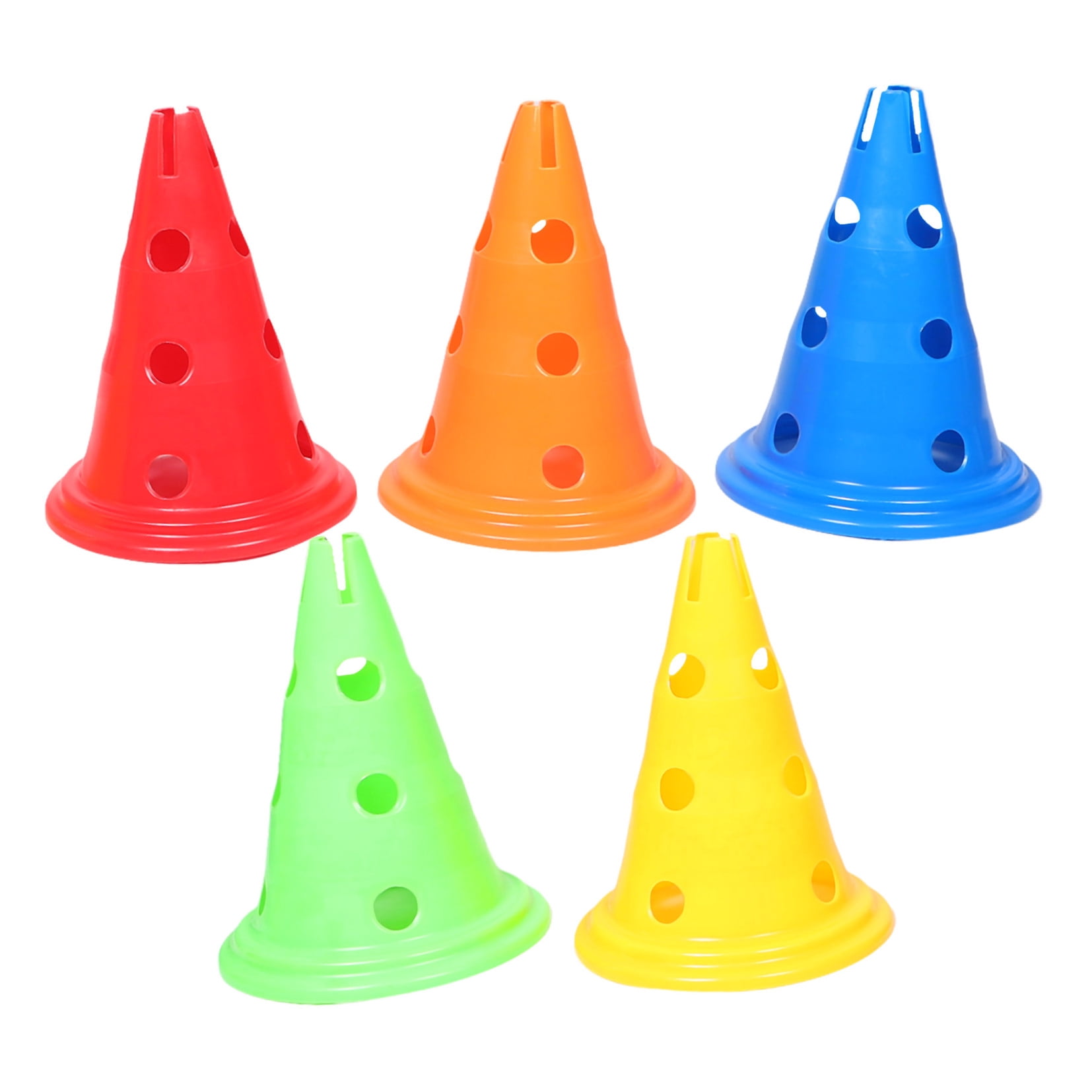 Raindrops 5 Pcs Training Cones Sports Training Agility Cones Soccer Cones Plastic Windproof Roadblocks Traffic Road Cones For Roller Skating And Skate Practice
