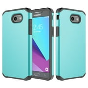 For Samsung Galaxy J7 Prime, J7 Sky Pro, J7 2017, J7 Perx, J7 V, Galaxy Halo Case, Slim Hybrid Dual Layer [Shock Resistant] Cover - Teal
