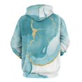 thumbnail image 3 of Teal Gold Marble Print 3D Print Hoodie Men Women Autumn Thin Pullover Sweatshirt Vintage Streetwear Tops, 3 of 6