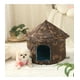 thumbnail image 2 of Kennel Dog House Soft Pet Bed Tent Indoor Outdoor Enclosed Sleeping Nest Basket with Removable Cushion Travel Dog Accessory ShopWise Round, 2 of 7