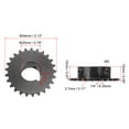 thumbnail image 2 of Unique Bargains 25 Teeth Sprocket 1/4' Pitch, 20mm Bore Carbon Steel, Keyway with 2 Set Screws, 2 of 6
