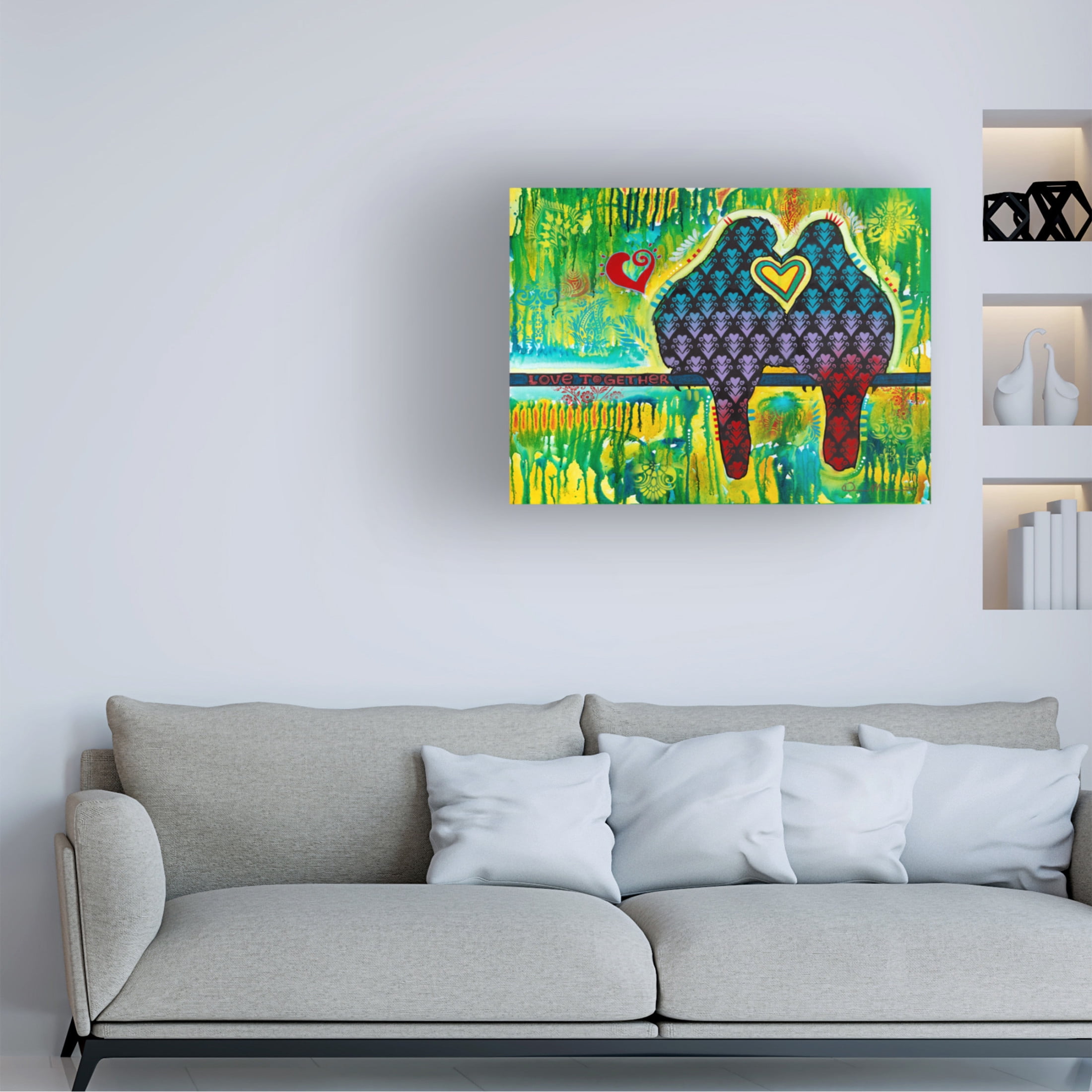 Canvas Wall Art - Dean Russo 'Love Together' Wall Art for Living Room, Bedroom, or Office Décor by Trademark Fine Art - 19 x 14 Inches