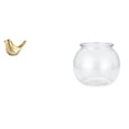 thumbnail image 1 of Figura de pájaros,Figura de pájaro dorado,decoración del hogar,estatua de animal,Acuario de escritorio,Pecera pequeña transparente,pecera,jarrón,mesa,Tanque de peces Contenedor de acuario, 1 of 8