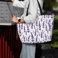 thumbnail image 4 of Wukai Lavender Flowers Print Zipper Bag,large Beach Tote Bag,Waterproof Sandproof Bag,Grocery and Picnic Tote Travel Bag, 4 of 5