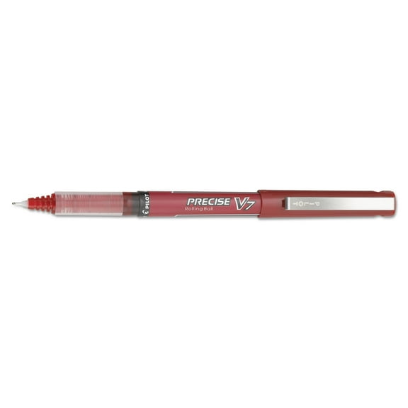 Pilot Precise V7 Roller Ball Stick Pen Precision Point Red Ink .7mm Dozen 35352