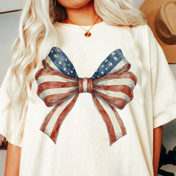 Western Coquette Cowgirl T-Shirt – Cute 4th of July Retro American Flag Tee for Country Girls