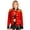 Red, variant on Women Hallowen Ringmaster Circus Jacket Coat Soft Velvet Showman Performance Blazer Coat Red 3XL