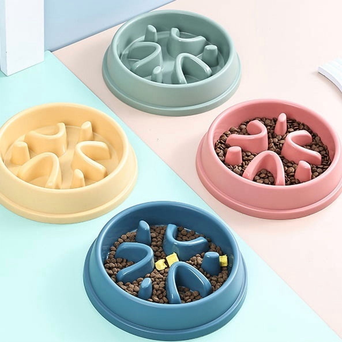 Slow Feeder Pet Bowl, Anti-Choking Dog Bowl, Non-Slip Anti-Spill Cat Slow Eating Bowl