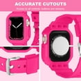 thumbnail image 3 of ZHYW Compatible for Crystal Clear Apple Watch Bands, 45mm 44mm 42mm 41mm 40mm 38mm Bumper Case for Men Women Jelly Sport Case Band for iWatch Ultra 2/1 Series 9 8 7 SE/6 5 4 3 2 1, 3 of 13