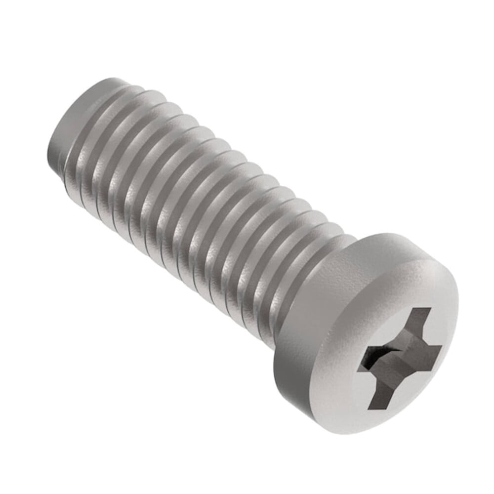 Thread Cutting Screw, M3 x 10 mm, Zinc Plated Steel Fillister Head Phillips Drive, 500 PK
