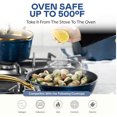 thumbnail image 4 of Granitestone 8 Inch Non Stick Frying Pans Nonstick Frying Pan Skillet Nonstick Pan, Large Non Stick Pan, Induction Pan, Kitchen Pans, Cooking Pan, Ceramic Pan for Cooking, Dishwasher Safe, Navy Blue, 4 of 6