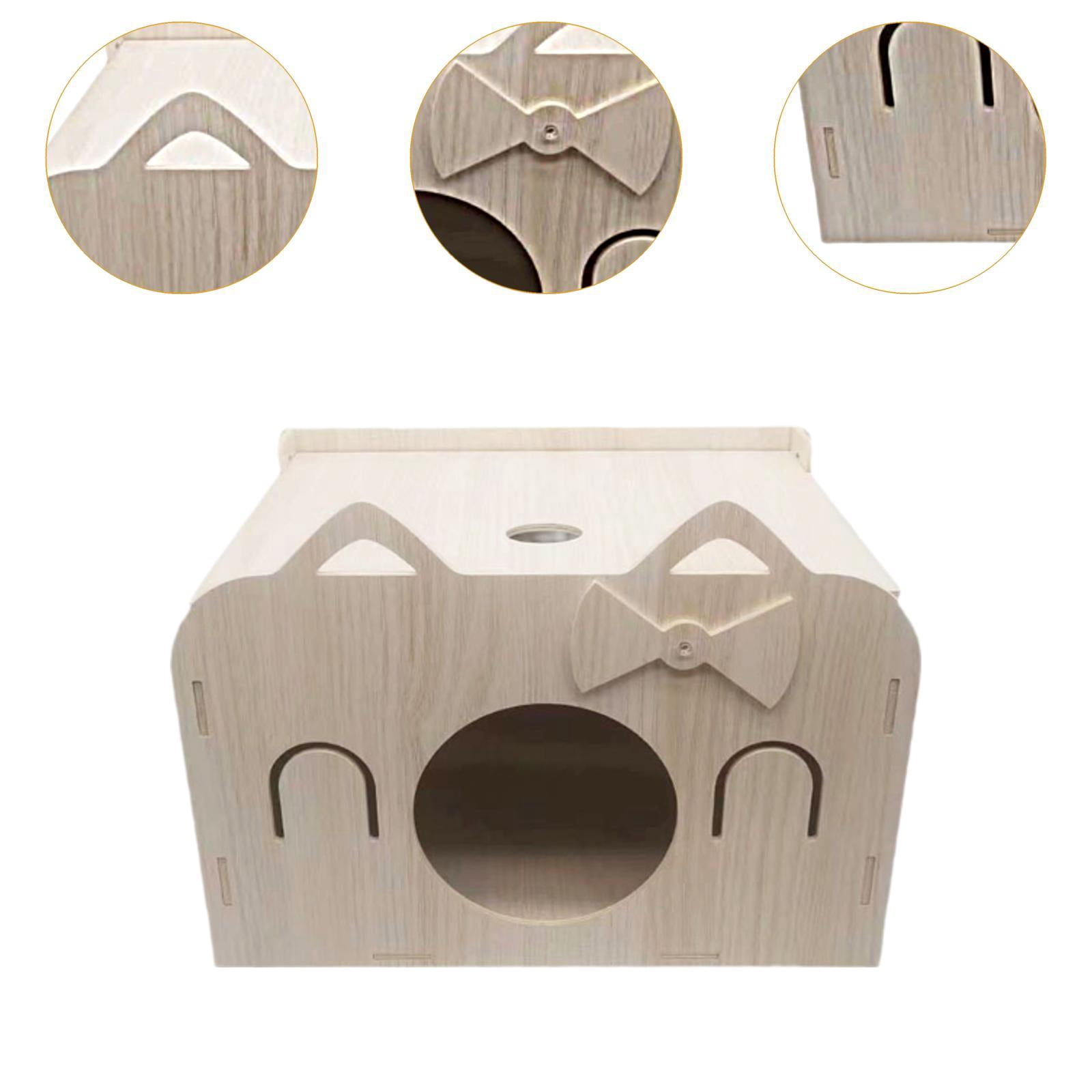 Fzaqwen Hamster Hideout House Cage Accessory Guinea Pig Hiding Room Hideaway Landscaping