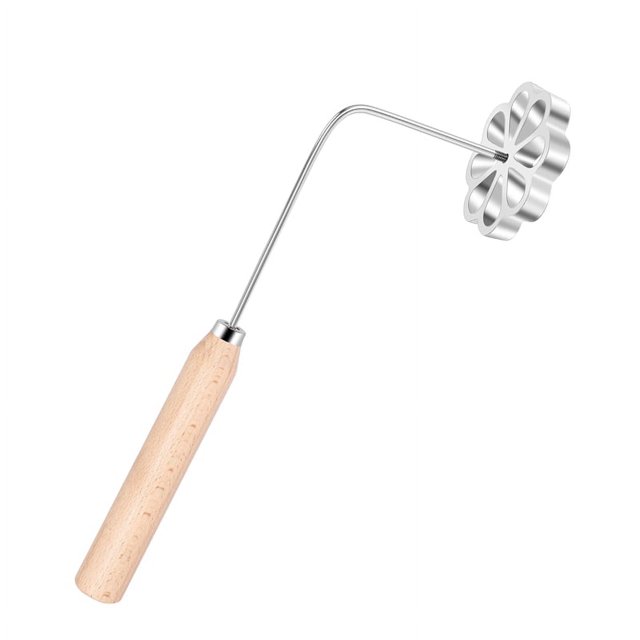 Juego de hierro para timbal Qtmnekly Rosette con mango, cortador de buñuelos mexicano tradicional para repostería, utensilio de cocina con forma de flor