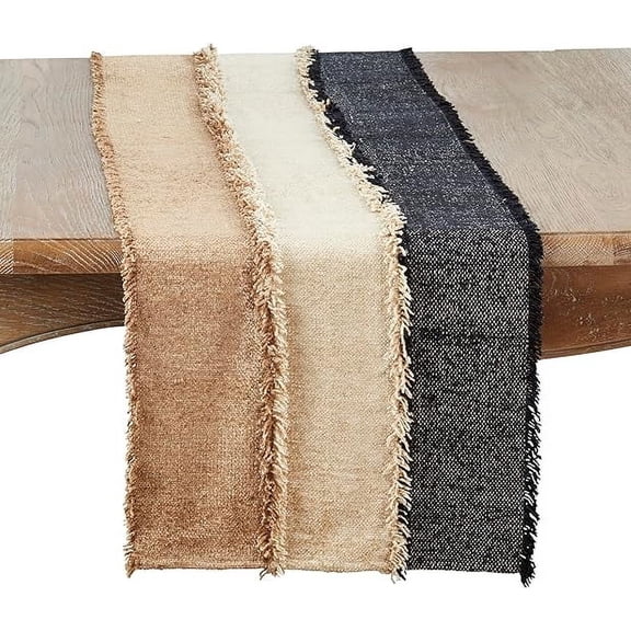 Color Cascade Fringed Table Runner