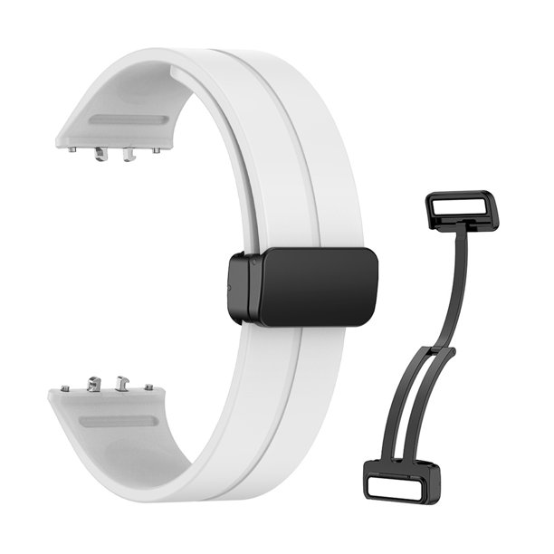 Ndcxsfigh Pulsera Con Correa Silicona Con Cierre Plegable Magnético para Galaxy Fit 3 (blanco)