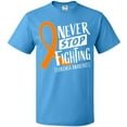 thumbnail image 3 of Inktastic Never Stop Fighting Leukemia Awareness Orange Ribbon T-Shirt, 3 of 5
