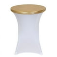 thumbnail image 5 of Balsa Circle Gold Round Fitted Metallic Spandex Cocktail Table Top Cover Party Events Home Decorations Supplies, 5 of 8