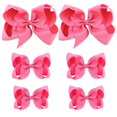 thumbnail image 7 of GIXUSIL 6 Pieces Hair Bows for Girls Clips Grosgrain Ribbon Boutique Hair Bow Alligator Clips For Girls Teens Toddlers Kids (Pink) (6inch ×2, 4inch ×2, 3inch ×2), 7 of 7