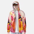 thumbnail image 2 of Gaeub Digital Nomad Pink Landscape Men's and Women's UPF 50+ Long-Sleeved Sun Protection Clothing, Fishing Shirt Long Sleeve Zip-Small, 2 of 7
