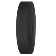 Solid Black Heavy Canvas Webbing Roll 1.25" Width Durable Strap for Belts, Bags, Crafts