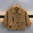 thumbnail image 2 of NAISIBABY Boys Denim Jacket 7T, Long Sleeve Button Up Collar Spring Fall Fashion Cowboy Outwear Khaki(1-12T), 2 of 7
