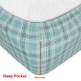 thumbnail image 5 of Enviohome 100% Cotton Sheets Twin Size Bed Set - 160 GSM Soft and Cozy Flannel Deep Pocket Bed Sheets - Green Plaid, 5 of 9