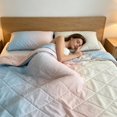thumbnail image 5 of SUYOLL A Soft Gradient Summer Cooling Blanket Comforter For Cozy Nights And Light Sleep Lightweight Comfortable Have a Nice Sleep, 5 of 7