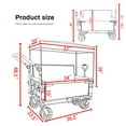 thumbnail image 4 of 500lbs/180L 3-in-1 Folding Wagon Cart Heavy-Duty with Bench Seat&Canopy&Storage , All-Terrain Wagon for Camping, Beach, Sports, Garden, Gray, 4 of 23