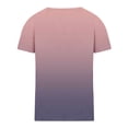 thumbnail image 5 of XMMSWDLA T-Shirts pour Femmes Manches Courtes Col en V Ample Décontracté Tops d'Été avec Poche Chemises Roses pour Adolescentes, 5 of 5
