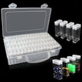 thumbnail image 1 of Cajas de almacenamiento de accesorios de pintura de diamantes, contenedor de caja de kits de arte de cuentas de bordado de diamantes 5d, (64 rejillas) (blanco), 1 of 5