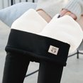 thumbnail image 5 of Asgosdo Warm Long Johns for Women Thick Fleece Warm High Waisted Pants for Winter Snow, Black, 5 of 5