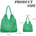 thumbnail image 3 of Kukuzhu Beach Bags for Women, Summer Mesh Beach Tote Bag Hand Woven Beach Bag Weaving Hollow Shoulder Bag Handbag, 3 of 5