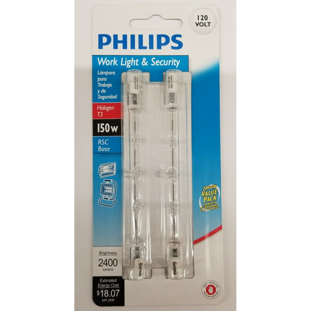 Philips Bc150t3q/cl Long Halogen T3 (150 Watt) Light Bulb