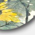 thumbnail image 2 of Designart 'Tradionnal Sunflower II' Traditional Metal Circle Wall Art, 2 of 3
