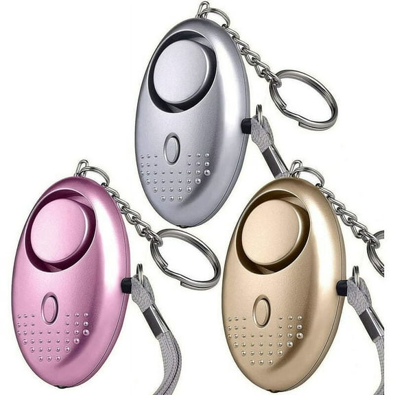 Pocket Alarm - Personal Alarm 140 dB with Flashlight Keychain, Panic Alarm Self Defense Siren for Women and Children (3 pcs)
