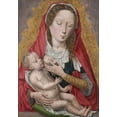 thumbnail image 2 of Memling, workshop of Hans 24x32 White Modern Wood Framed Museum Art Print Titled - Virgin and Child, 2 of 4