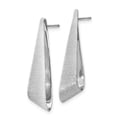 thumbnail image 2 of Sterling Silver Rhodium-Plated Sand-finish Post Dangle Earrings, 2 of 2