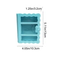 thumbnail image 3 of Oioii Book Shape Box Decorative Vintage Box Jewelry Small Storage Organizer Container Cases Keepsake Chest Trinket,Blue, 3 of 9