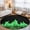 Green, variant on Green Flames Washable Area Rug 2 x 3 ft Neon Style Black Background Soft Non Slip Rugs Stain Repellent Indoor Felt Carpet for Living Dining Room Bedroom Home Office