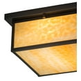 thumbnail image 2 of Meyda 4818 14 in. Square Hyde Park Prime Flushmount, Craftsman Brown Finish & Bronze Finish, 2 of 7