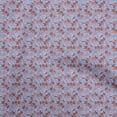 thumbnail image 1 of oneOone Polyester Lycra Dusty Blue Fabric Floral Craft Projects Decor Fabric Printed By The Yard 56 Inch Wide, 1 of 4