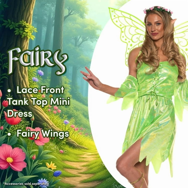sachin and babi light blue dress UNDERWRAPS Cute Green Fairy Costume - Adult Dress for Halloween, Festival  Outfits, Renaissance Fairy Costume, Costume Party Dress, Rave Dress