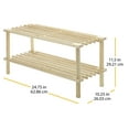 thumbnail image 4 of Whitmor 2 Tier Natural Wood Household Shelf, 10.25 x 24.75 x 11.5", 4 of 6