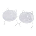 thumbnail image 1 of Comedero elevado para gatos Yuyangstore cuenco doble blanco antideslizante extraíble, 1 of 8