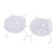 thumbnail image 1 of Comedero elevado para gatos con soporte de metal desmontable, multifuncional y antideslizante. cuenco doble blanco, 1 of 9