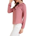 thumbnail image 5 of Allegra K Women's Ruffle Neck Long Sleeve Blouse Shirts, 5 of 7