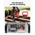 thumbnail image 6 of KFFKFF 2.6 Gallon Portable Dry Shop Vacuum, 2.5 Peak HP with 800W Power, Multiple Nozzles, 1.25in x 4ft Hose, 9.2ft Cord for Home, Garage, Workshop, Black and Orange, 6 of 9