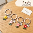thumbnail image 5 of DESIGNICE 4 Sets of Teacher Appreciation Gifts Keychains Thank You for Helping Me Grow Handmade Card Colorful Flower Keychain for Teachers Christmas Gift, 5 of 7